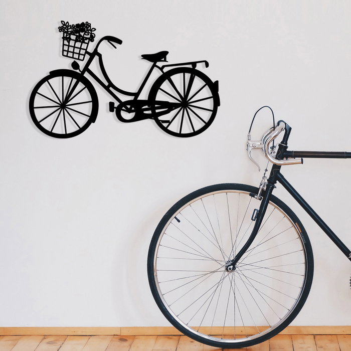 Wallity Bike Accesorio decorativo de pared de metal Negro Wallity Bike Accesorio decorativo de pared de metal Negro